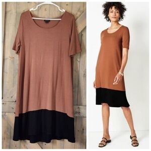 J.Jill Wearever Bordered Elliptical Dress Size Large